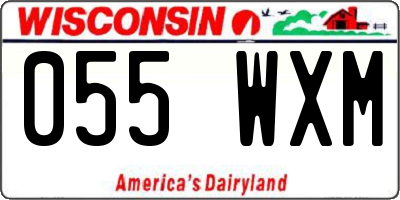 WI license plate 055WXM