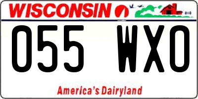 WI license plate 055WXO