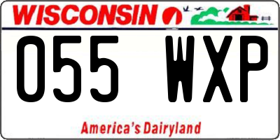 WI license plate 055WXP