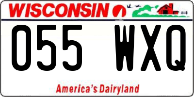 WI license plate 055WXQ