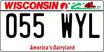 WI license plate 055WYL