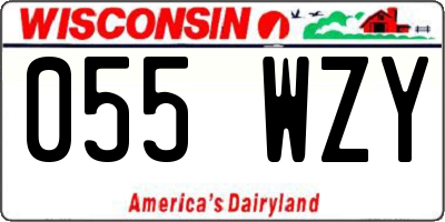 WI license plate 055WZY