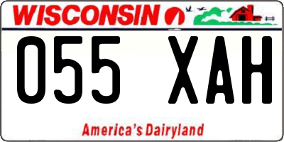 WI license plate 055XAH