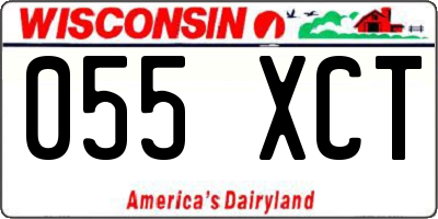 WI license plate 055XCT