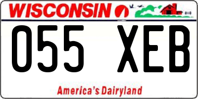WI license plate 055XEB
