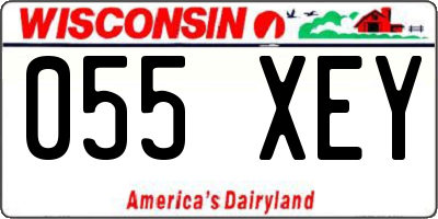 WI license plate 055XEY