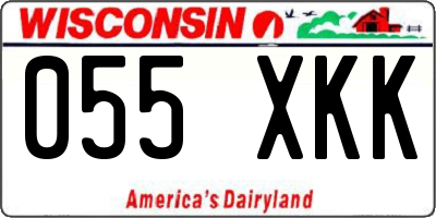 WI license plate 055XKK