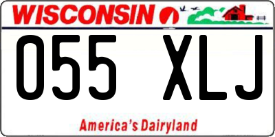 WI license plate 055XLJ