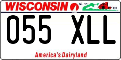 WI license plate 055XLL