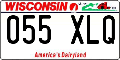 WI license plate 055XLQ
