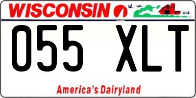 WI license plate 055XLT