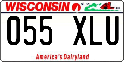 WI license plate 055XLU