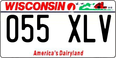 WI license plate 055XLV