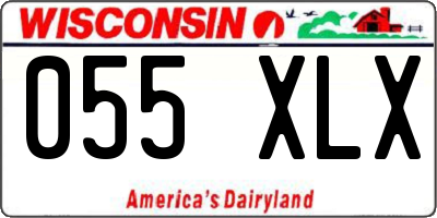 WI license plate 055XLX