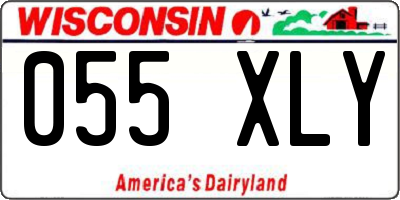 WI license plate 055XLY