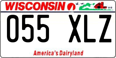 WI license plate 055XLZ