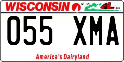 WI license plate 055XMA