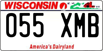 WI license plate 055XMB