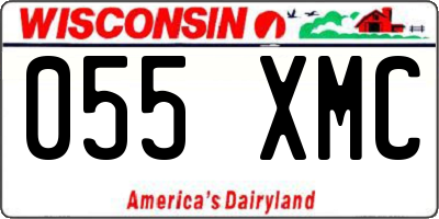 WI license plate 055XMC