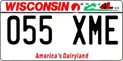 WI license plate 055XME