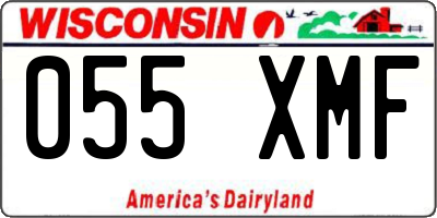 WI license plate 055XMF