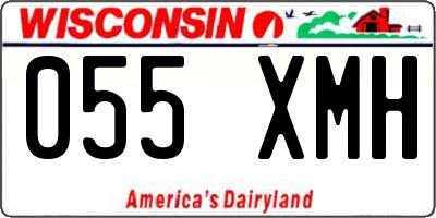 WI license plate 055XMH