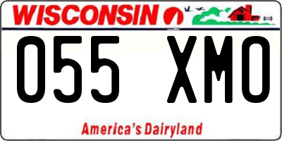 WI license plate 055XMO