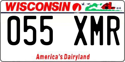 WI license plate 055XMR