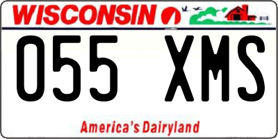 WI license plate 055XMS