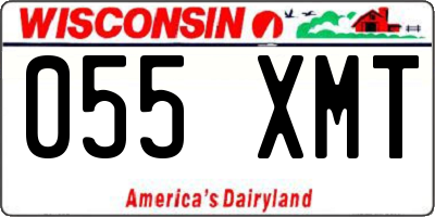 WI license plate 055XMT