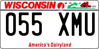 WI license plate 055XMU