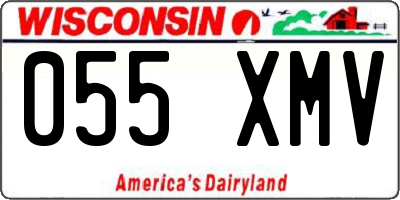 WI license plate 055XMV