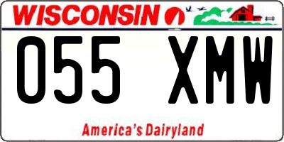 WI license plate 055XMW