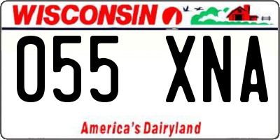WI license plate 055XNA
