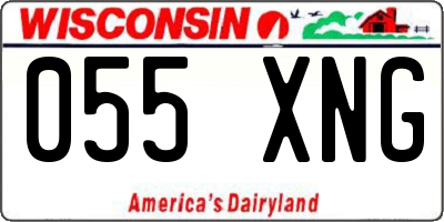 WI license plate 055XNG