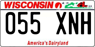 WI license plate 055XNH