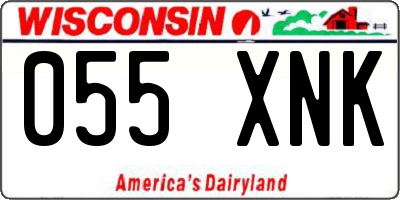 WI license plate 055XNK