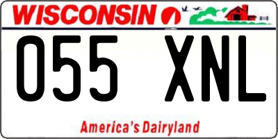 WI license plate 055XNL