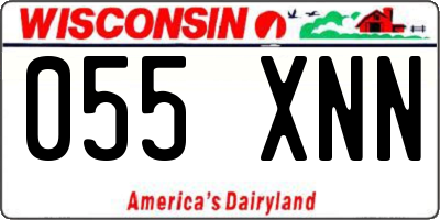 WI license plate 055XNN