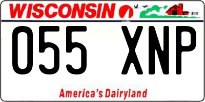 WI license plate 055XNP