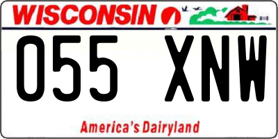 WI license plate 055XNW