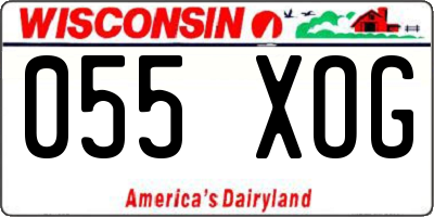 WI license plate 055XOG