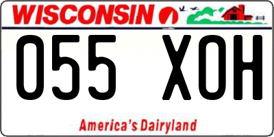 WI license plate 055XOH
