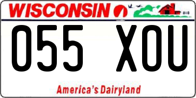 WI license plate 055XOU