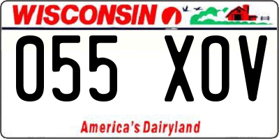 WI license plate 055XOV