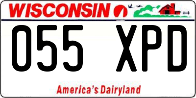 WI license plate 055XPD