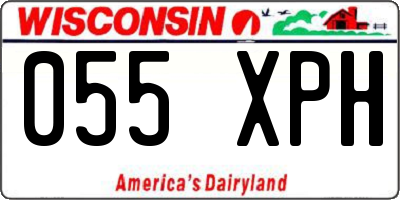 WI license plate 055XPH