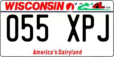 WI license plate 055XPJ