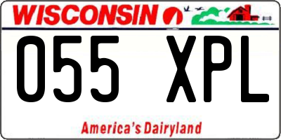 WI license plate 055XPL