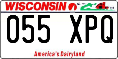 WI license plate 055XPQ